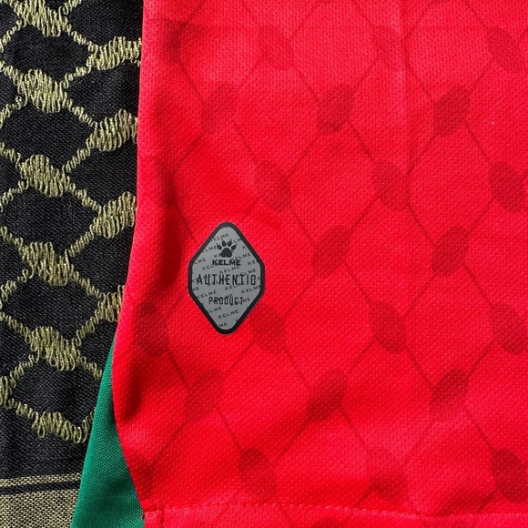 Palestine 2025 2026 Home Jersey Red Kelme Soccer - Picture 4 of 5